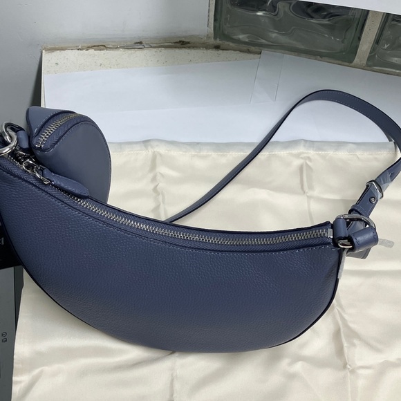 Kate Spade Duo MD pebble leather Shldr bag Cinder gre - Picture 8 of 12